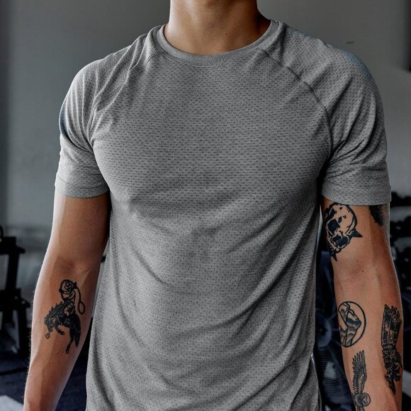 🆕 LSKD AeroFLX Seamless Synthetic Lightweight Micro-mesh Athletic Flex T-Shirt - Picture 6 of 10